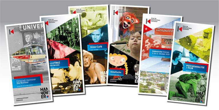 Auf dem Bild sind sechs Titel von Filmreihen-Foldern zu sehen